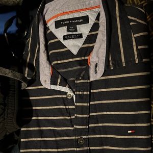 Tommy Hilfiger half sleeves striped shirt